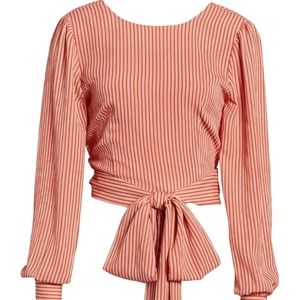 Chriselle x J.O.A. Tie Waist Top J.O.A.